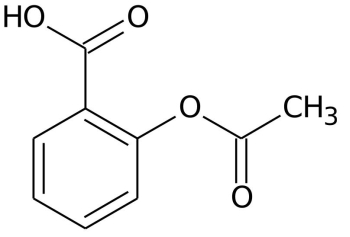 Formula chimica dell'Acido Acetil Salicilico